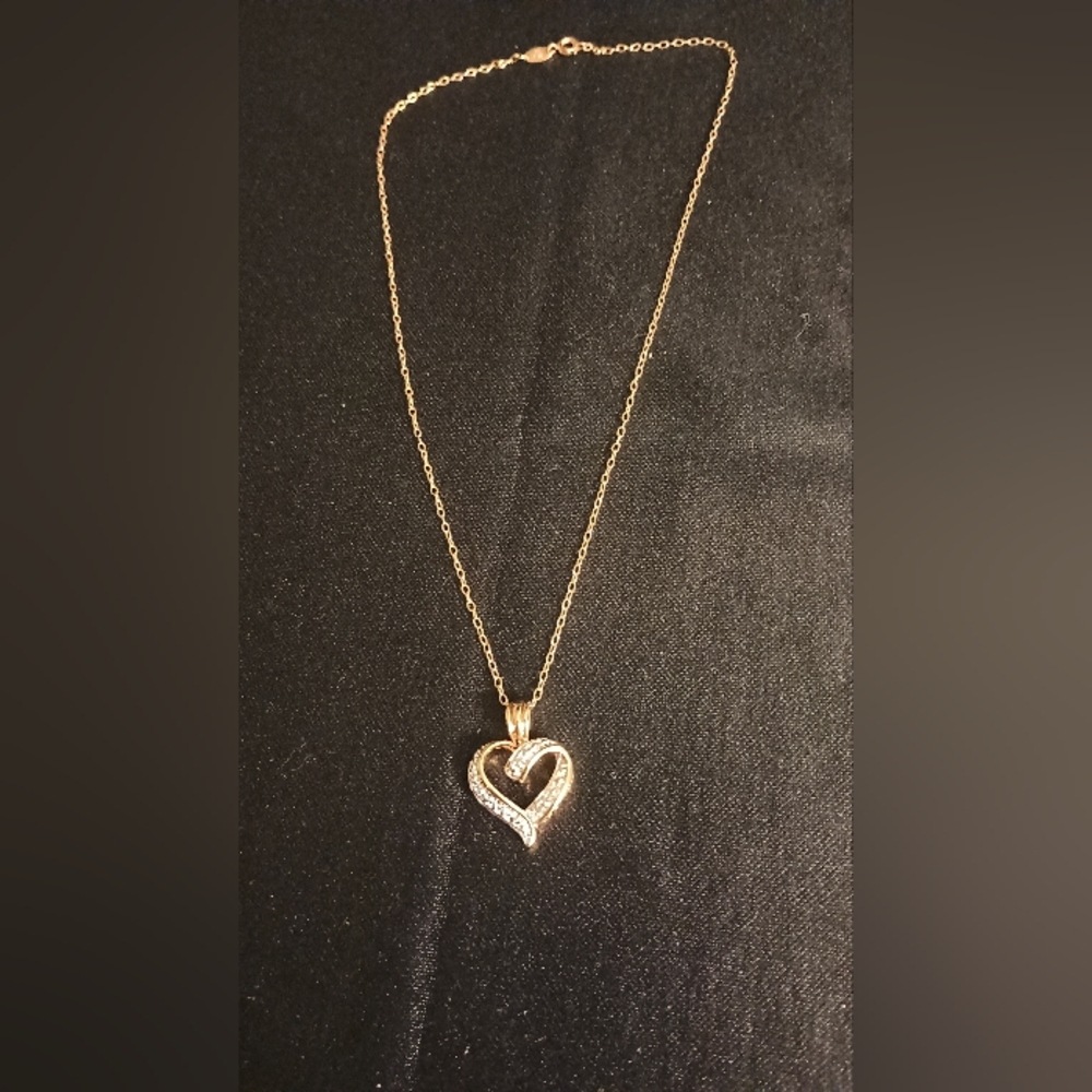 PAJ Heart Shape Gold Tone Necklace